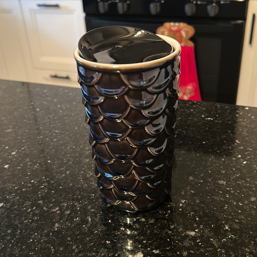 Starbucks Iridescent Siren Mermaid Scales Ceramic Coffee Tumbler gently used